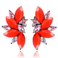1 Pair Glam Geometric Alloy Inlay Artificial Crystal Resin Women's Drop Earrings main image 2