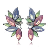 1 Pair Glam Geometric Alloy Inlay Artificial Crystal Resin Women's Drop Earrings sku image 12