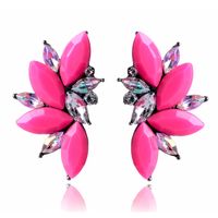 1 Pair Glam Geometric Alloy Inlay Artificial Crystal Resin Women's Drop Earrings sku image 19