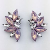 1 Pair Glam Geometric Alloy Inlay Artificial Crystal Resin Women's Drop Earrings sku image 7