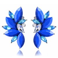1 Pair Glam Geometric Alloy Inlay Artificial Crystal Resin Women's Drop Earrings sku image 23