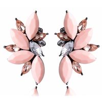 1 Pair Glam Geometric Alloy Inlay Artificial Crystal Resin Women's Drop Earrings sku image 22