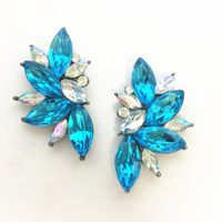 1 Pair Glam Geometric Alloy Inlay Artificial Crystal Resin Women's Drop Earrings sku image 13