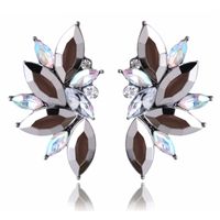 1 Pair Glam Geometric Alloy Inlay Artificial Crystal Resin Women's Drop Earrings sku image 24