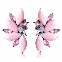 1 Pair Glam Geometric Alloy Inlay Artificial Crystal Resin Women's Drop Earrings sku image 21