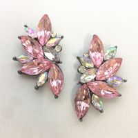1 Pair Glam Geometric Alloy Inlay Artificial Crystal Resin Women's Drop Earrings sku image 30