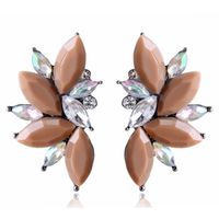 1 Pair Glam Geometric Alloy Inlay Artificial Crystal Resin Women's Drop Earrings sku image 17