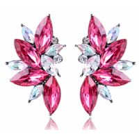 1 Pair Glam Geometric Alloy Inlay Artificial Crystal Resin Women's Drop Earrings sku image 25