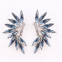 1 Pair Glam Wings Alloy Plating Resin Rhinestones Women's Drop Earrings sku image 3
