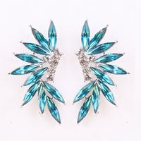 1 Pair Glam Wings Alloy Plating Resin Rhinestones Women's Drop Earrings sku image 7