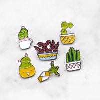 Fashion Cactus Alloy Enamel Women's Brooches main image 2