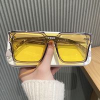 Gafas De Sol De Mujer Con Montura Completa Cuadrada De Pc De Color Sólido A La Moda sku image 1