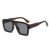 Fashion Solid Color Pc Square Rivet Full Frame Men's Sunglasses sku image 3