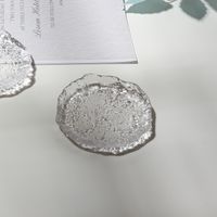 Ins Irregular Shaped Glass Plate Accessories Jewellery Nail Photo Props Photographic Background Cloth Transparent Storage Tray sku image 1