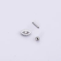 1 Pièce Mode Œil Métal Placage Incruster Zircon Boucles D'oreilles main image 3