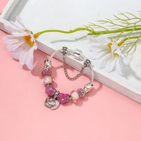 1 Piece Fashion Flower Sterling Silver Inlay Artificial Gemstones Bracelets main image 4