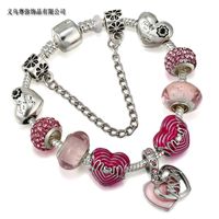 1 Piece Fashion Flower Sterling Silver Inlay Artificial Gemstones Bracelets sku image 1