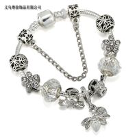 1 Pièce Mode Fleur Argent Sterling Incruster Pierres Précieuses Artificielles Bracelets sku image 18