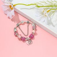 1 Piece Fashion Flower Sterling Silver Inlay Artificial Gemstones Bracelets main image 3