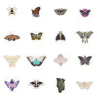 Fashion Bee Butterfly Alloy Metal Spray Paint Enamel Plating Unisex Brooches main image 2