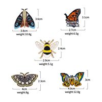 Mode Biene Schmetterling Legierung Metall Sprühfarbe Emaille Überzug Unisex Broschen main image 3