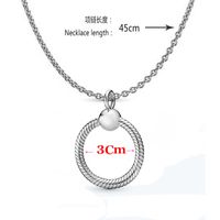 1 Piece Simple Style Heart Shape Bow Knot Alloy Plating Inlay Rhinestones Mother's Day Women's Pendant Necklace main image 3