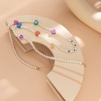 1 Piece Fashion Letter Star Flower Arylic Imitation Pearl Metal Beaded Chain Women's Body Chain main image 4
