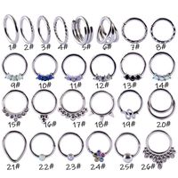 1 Piece Fashion Solid Color Plating Inlay Stainless Steel Zircon Nose Ring main image 2