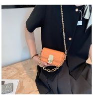 Women's All Seasons Pu Leather Solid Color Cute Metal Button Chain Square Lock Clasp Square Bag main image 5