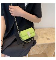 Women's All Seasons Pu Leather Solid Color Cute Metal Button Chain Square Lock Clasp Square Bag main image 6