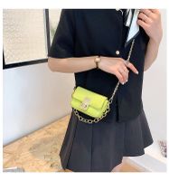 Women's All Seasons Pu Leather Solid Color Cute Metal Button Chain Square Lock Clasp Square Bag main image 3
