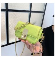 Women's All Seasons Pu Leather Solid Color Cute Metal Button Chain Square Lock Clasp Square Bag main image 7