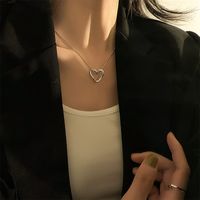 Commute Heart Shape Gold Plated Alloy Wholesale Necklace sku image 1