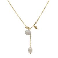 Simple Style Square Flower Bow Knot Alloy Inlay Artificial Pearls Rhinestones Women's Necklace main image 5
