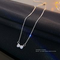 Simple Style Square Flower Bow Knot Alloy Inlay Artificial Pearls Rhinestones Women's Necklace sku image 17