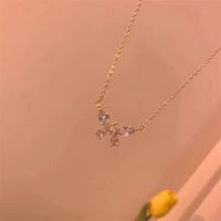 Simple Style Square Flower Bow Knot Alloy Inlay Artificial Pearls Rhinestones Women's Necklace sku image 23