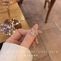 1 Piece Fashion Flower Butterfly Bow Knot Copper Inlay Artificial Pearls Zircon Rings sku image 26