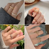 1 Piece Fashion Flower Butterfly Bow Knot Copper Inlay Artificial Pearls Zircon Rings main image 4