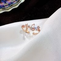 1 Piece Fashion Flower Butterfly Bow Knot Copper Inlay Artificial Pearls Zircon Rings sku image 13