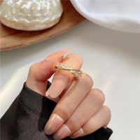 1 Piece Fashion Flower Butterfly Bow Knot Copper Inlay Artificial Pearls Zircon Rings sku image 17
