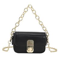 Women's All Seasons Pu Leather Solid Color Cute Metal Button Chain Square Lock Clasp Square Bag sku image 3