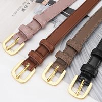 Simple Style Solid Color Pu Leather Alloy Women's Leather Belts 1 Piece main image 5