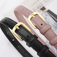 Simple Style Solid Color Pu Leather Alloy Women's Leather Belts 1 Piece main image 3