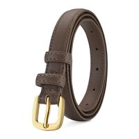 Simple Style Solid Color Pu Leather Alloy Women's Leather Belts 1 Piece sku image 4