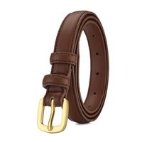 Simple Style Solid Color Pu Leather Alloy Women's Leather Belts 1 Piece sku image 2