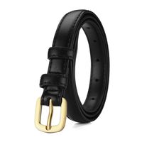 Simple Style Solid Color Pu Leather Alloy Women's Leather Belts 1 Piece sku image 1