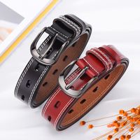 Simple Style Solid Color Pu Leather Alloy Women's Leather Belts 1 Piece main image 5