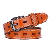 Simple Style Solid Color Pu Leather Alloy Women's Leather Belts 1 Piece sku image 2