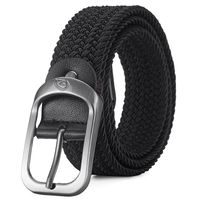Basic Solid Color Alloy Canvas Women's Woven Belts 1 Piece sku image 4