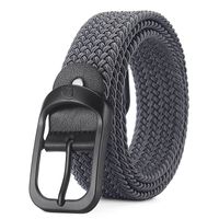 Basic Solid Color Alloy Canvas Women's Woven Belts 1 Piece sku image 14